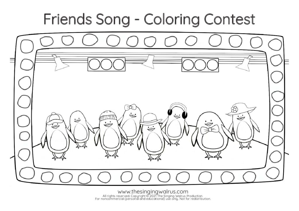Friends Song coloring contest