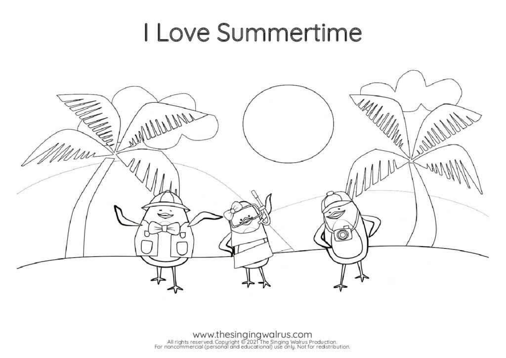 Coloring Sheet beach