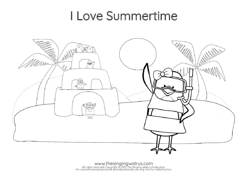 Coloring Sheet sandcastle