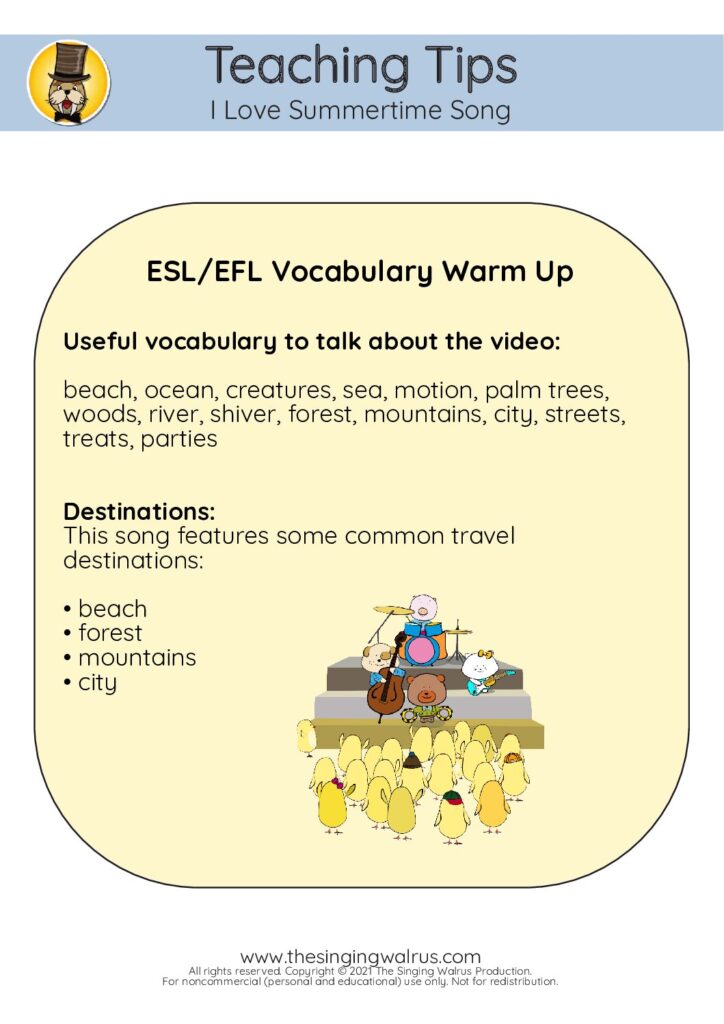 Summertime teaching tips