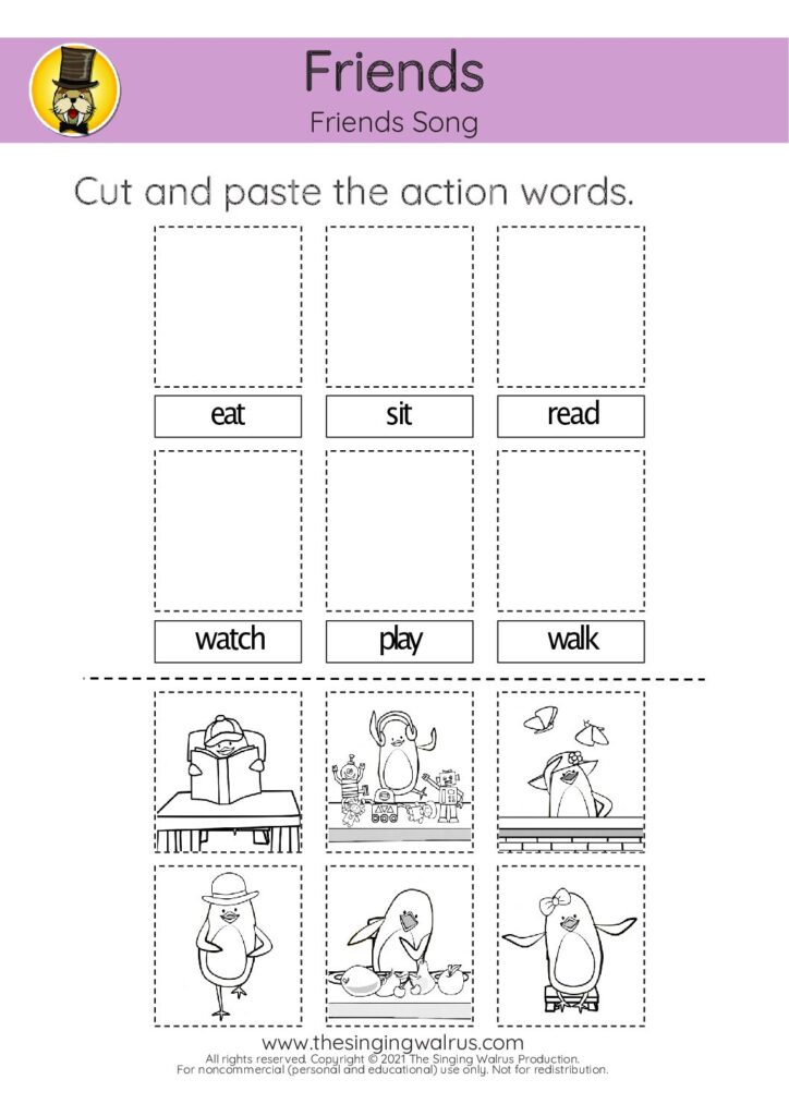 Friends Song cut and paste 