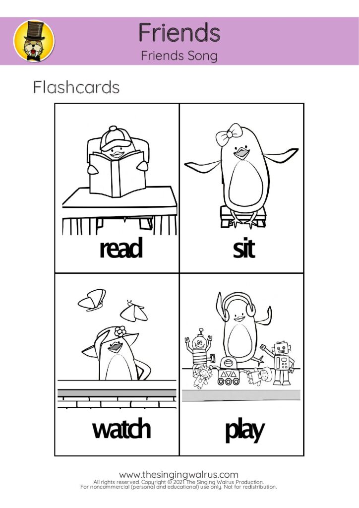 Friends Song flashcards 01 