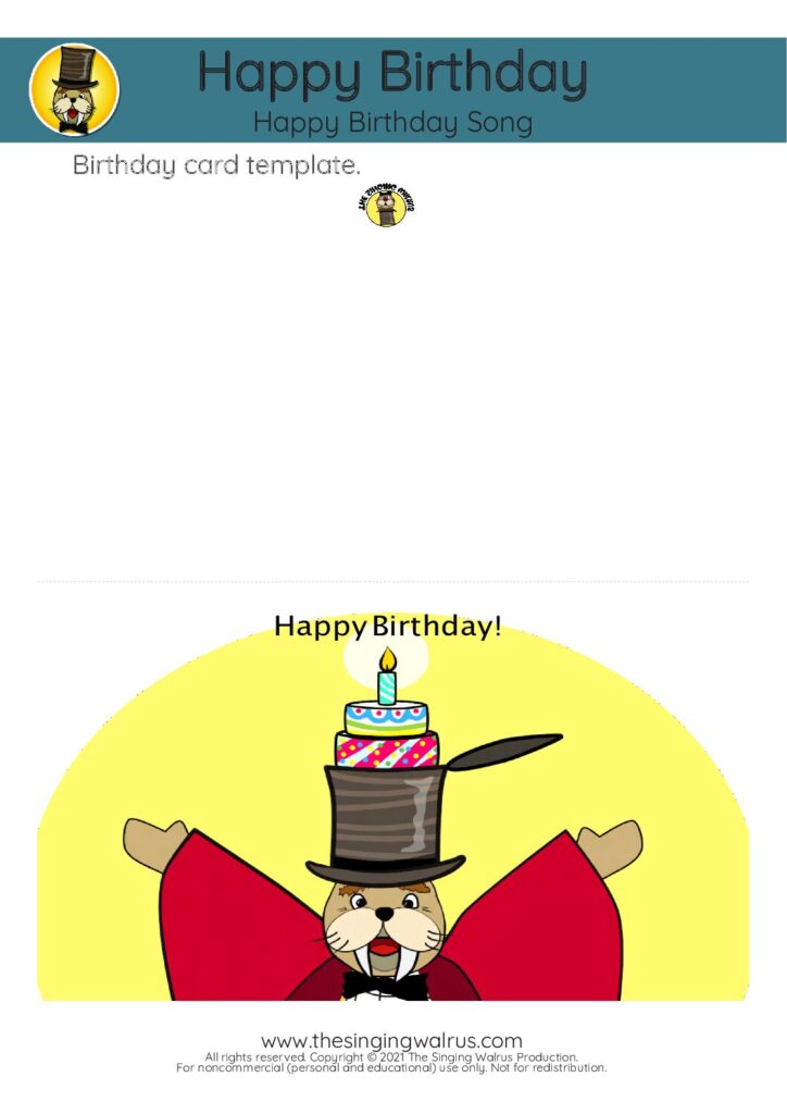 Happy Birthday card template 
