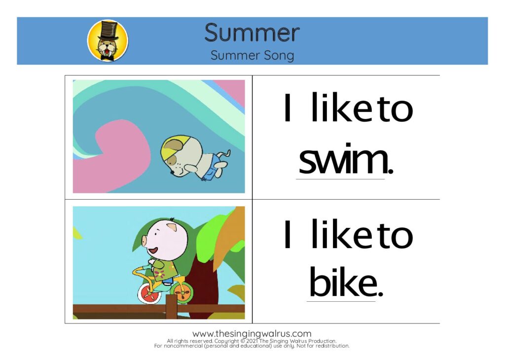 Summer Song flashcards 01 