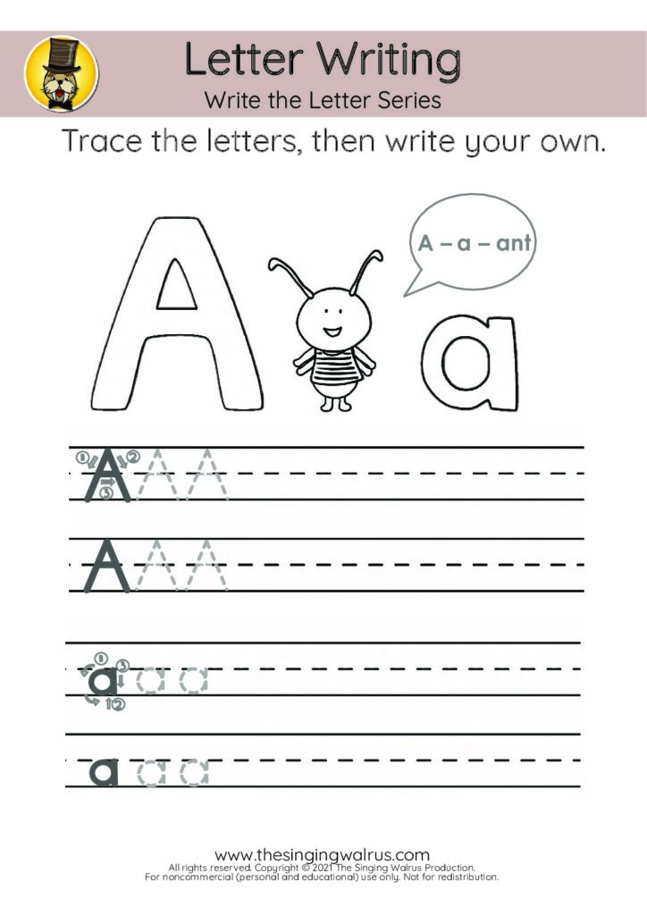 Write the Letter A