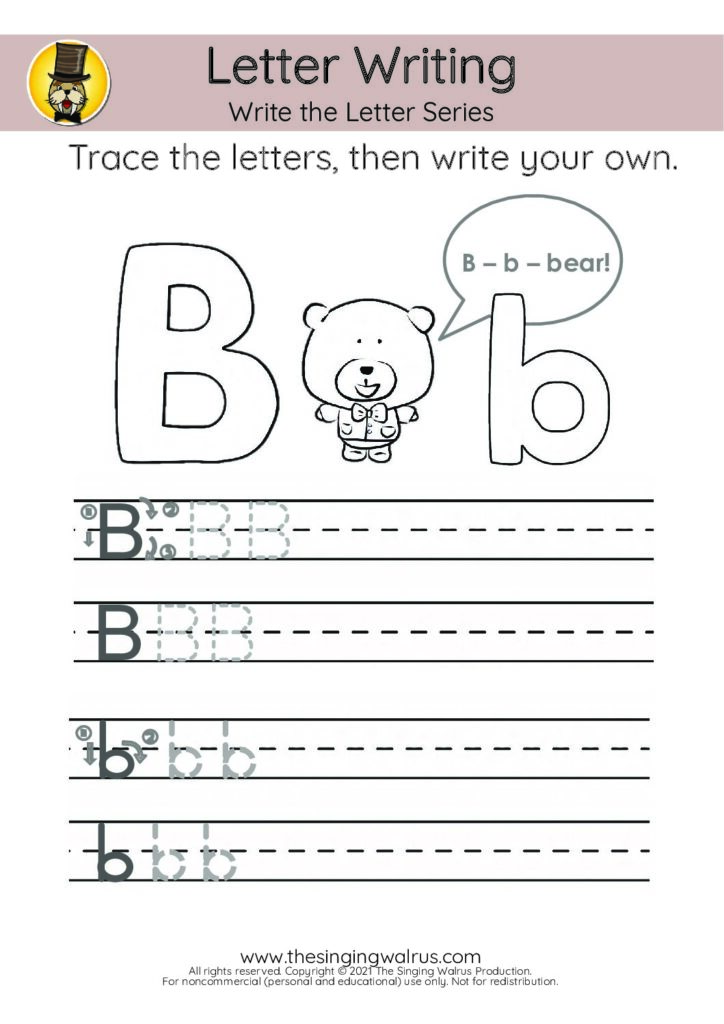 Write the Letter B