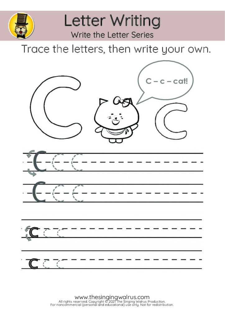 Write the Letter C