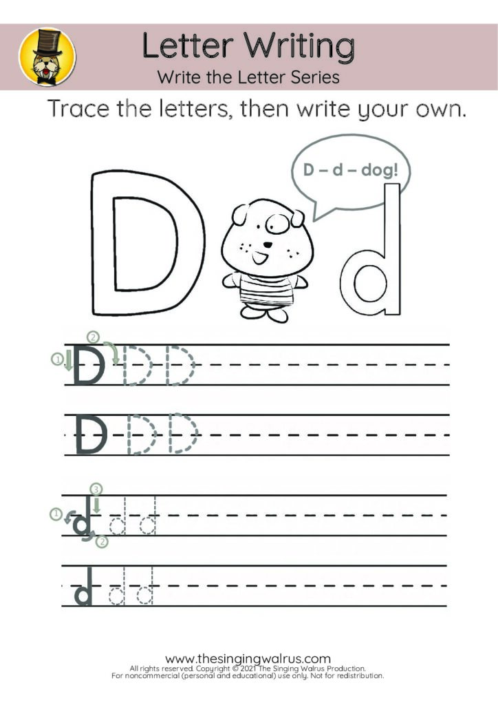 Write the Letter D