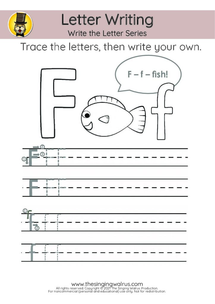 Write the Letter F