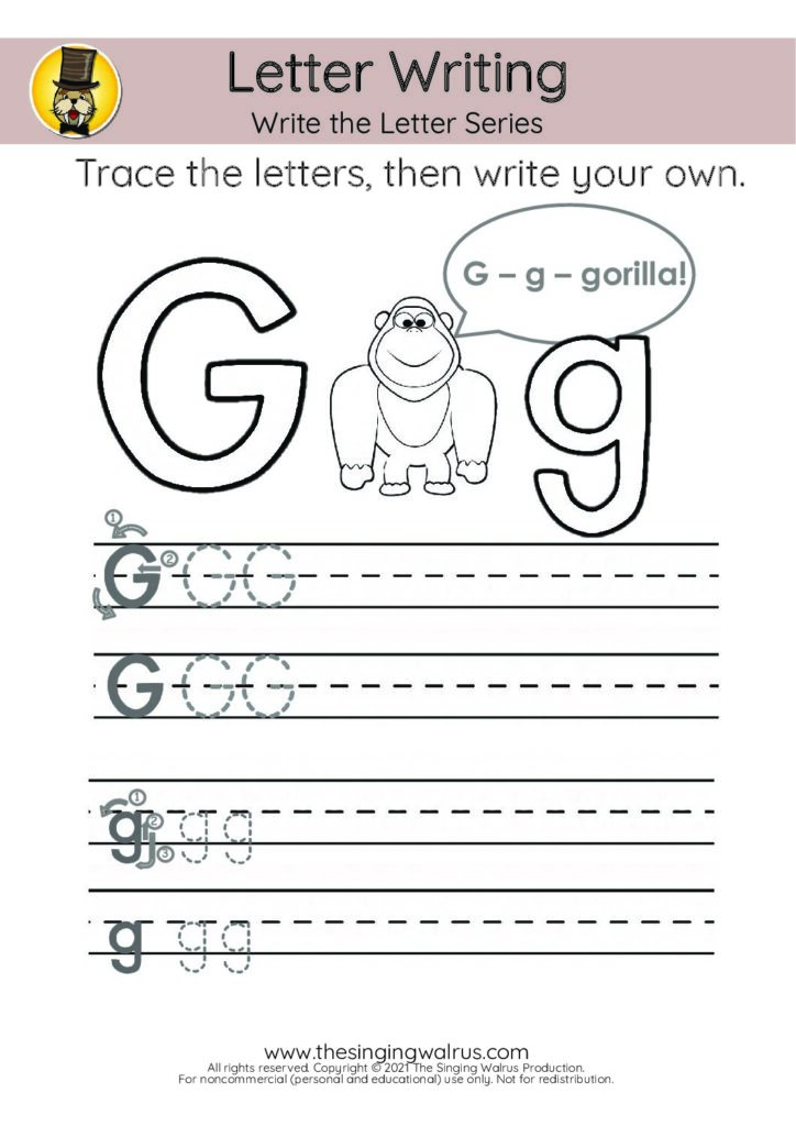 Write the Letter G