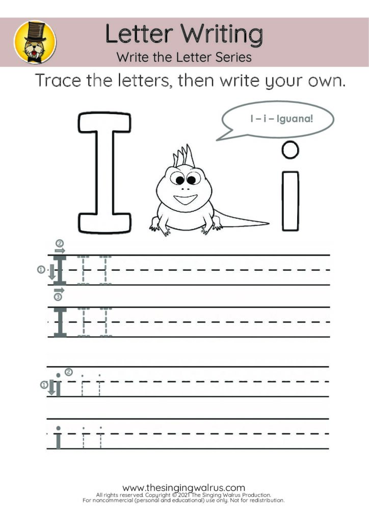 Write the Letter I