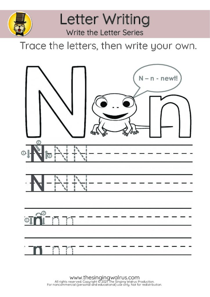 Write the Letter N