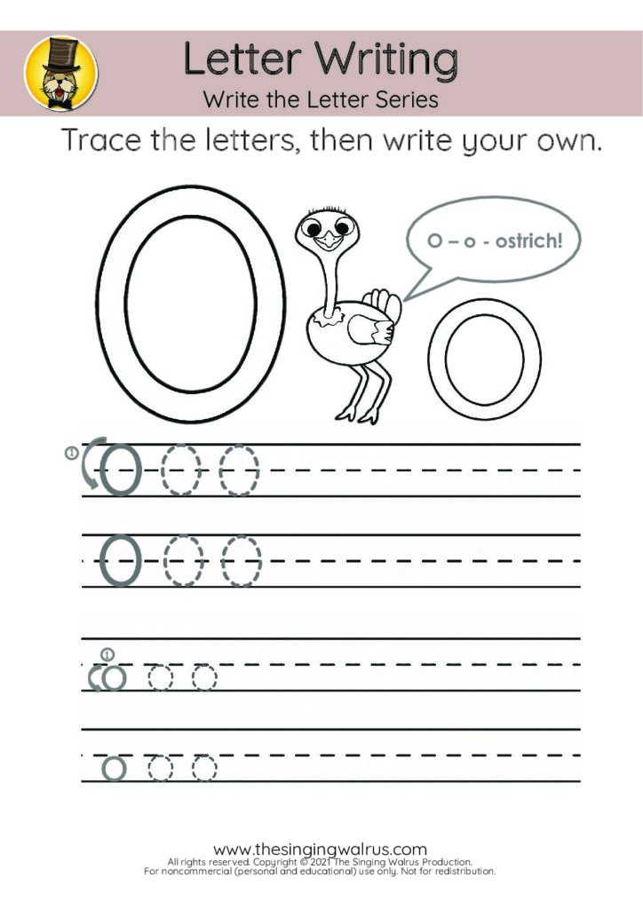 Write the Letter O