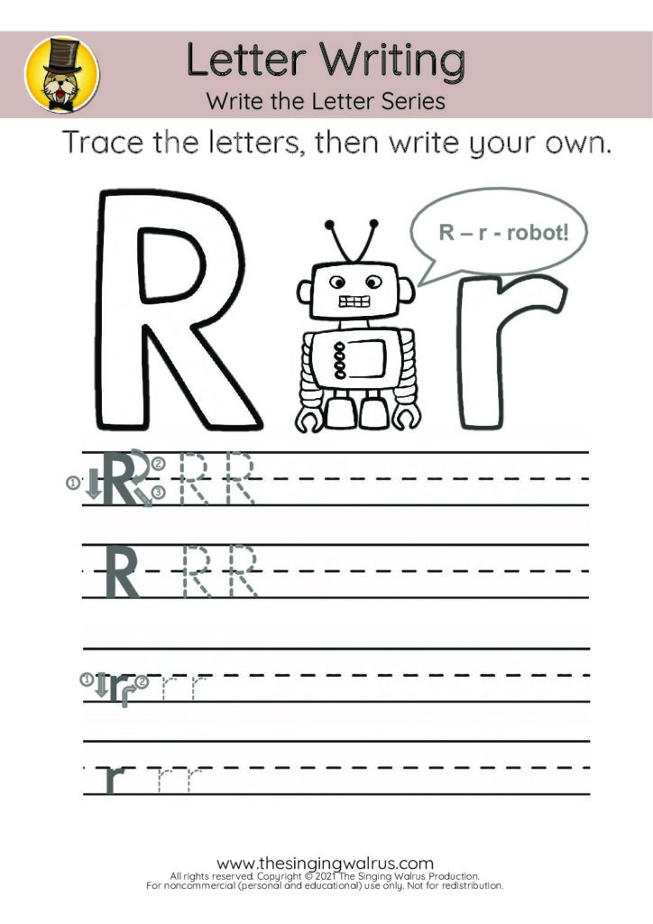 Write the Letter R