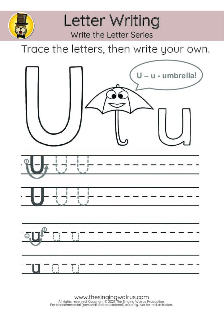 Write the Letter U