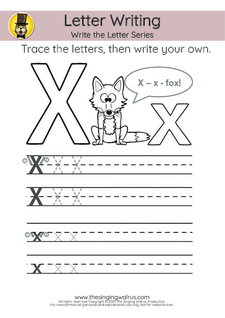 Write the Letter X