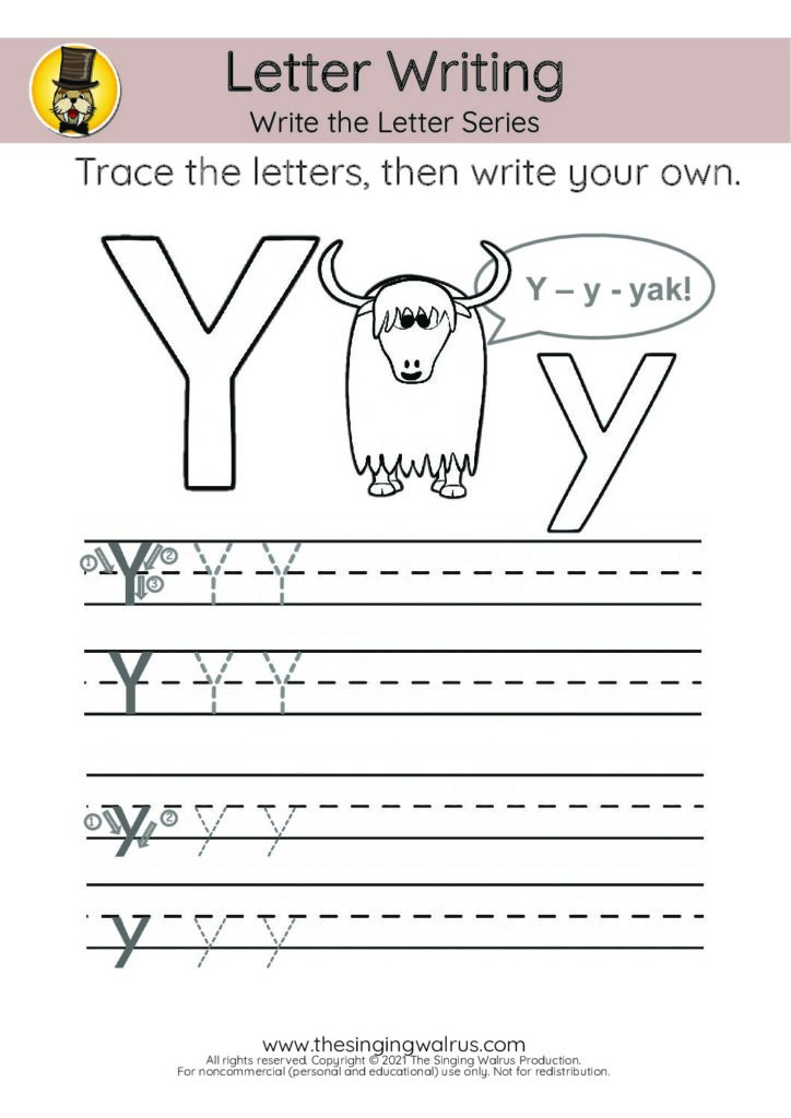 Write the Letter Y