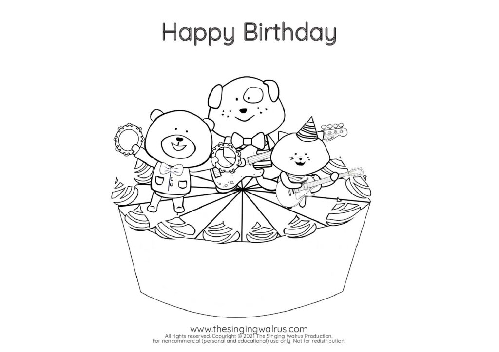 Coloring Sheet cake