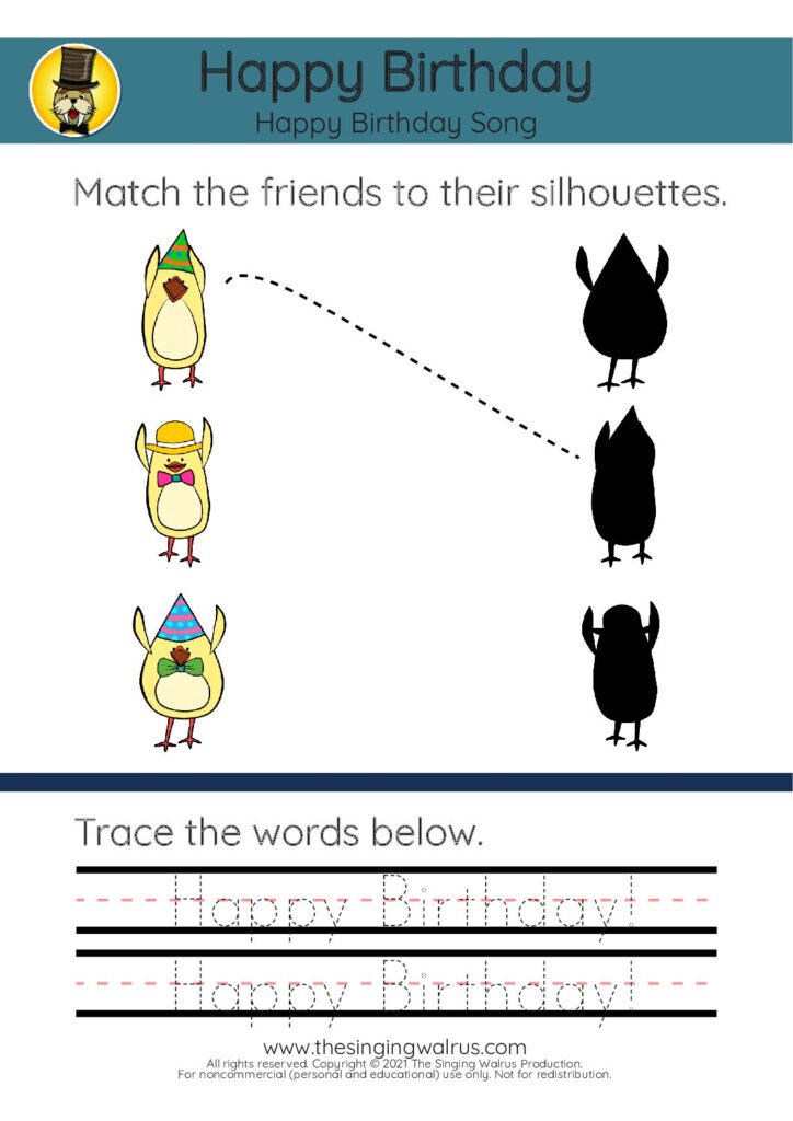 Happy Birthday silhouettes 
