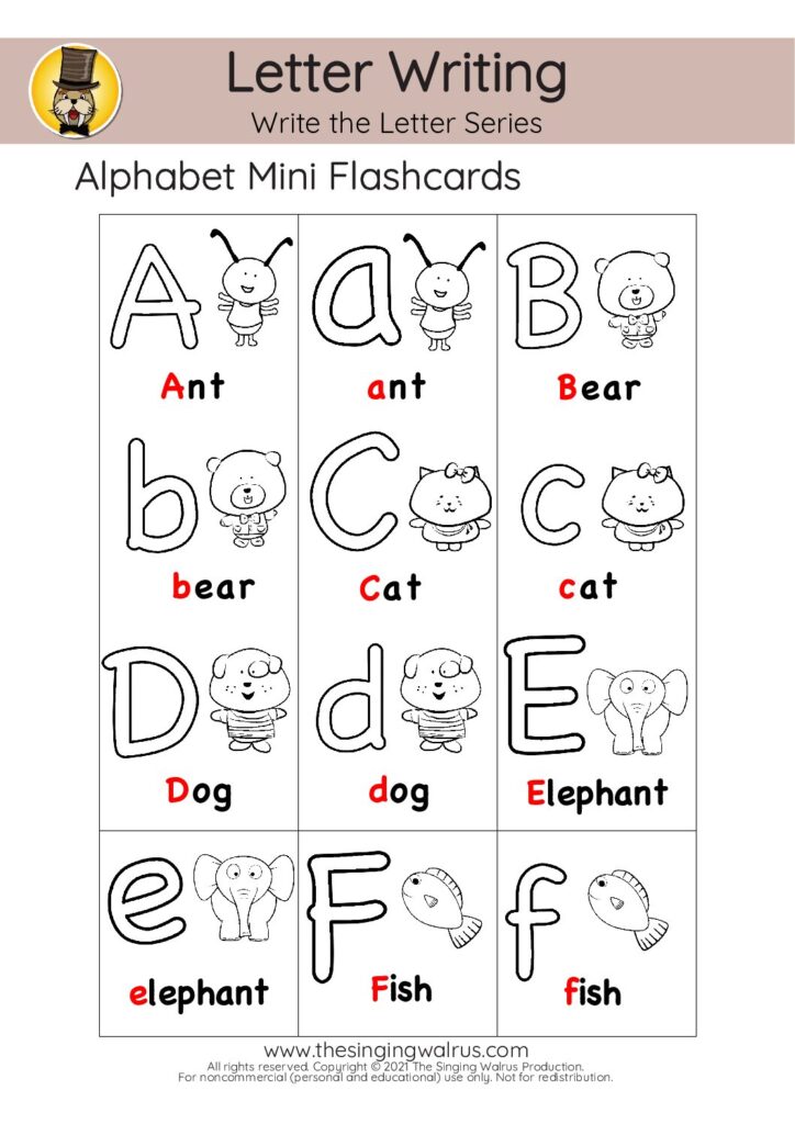 B&W Flashcards A-F