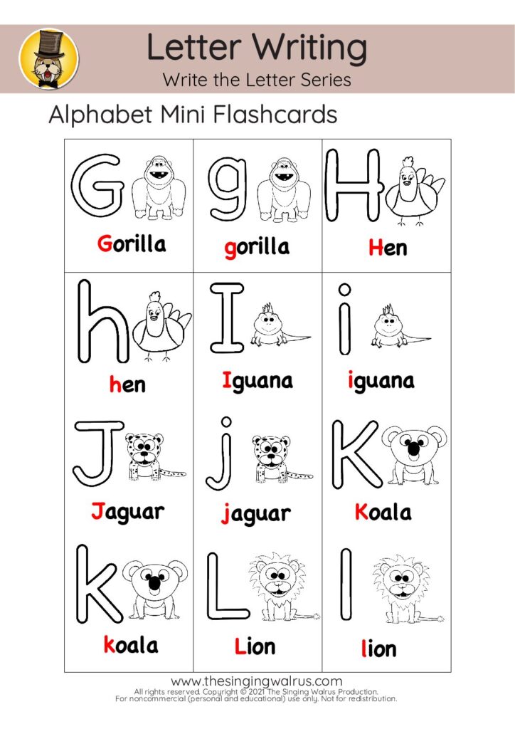 B&W Flashcards G-L