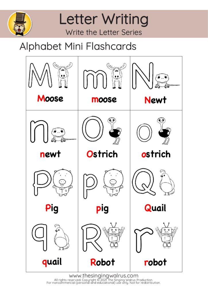 B&W Flashcards M-R