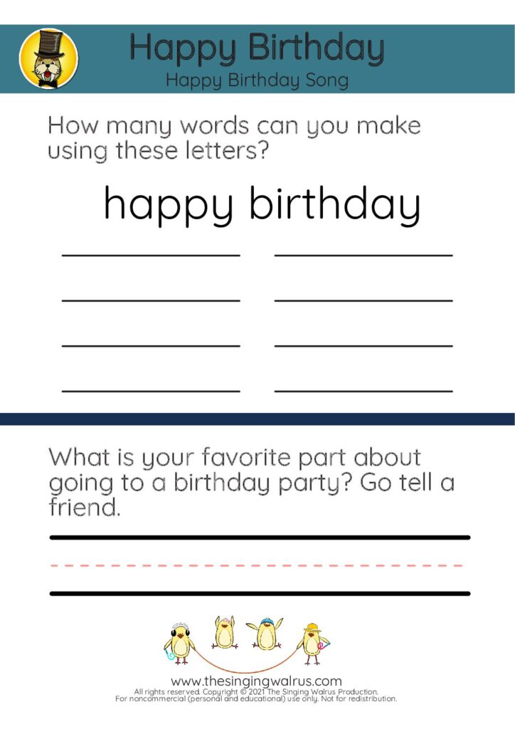 Happy Birthday words 