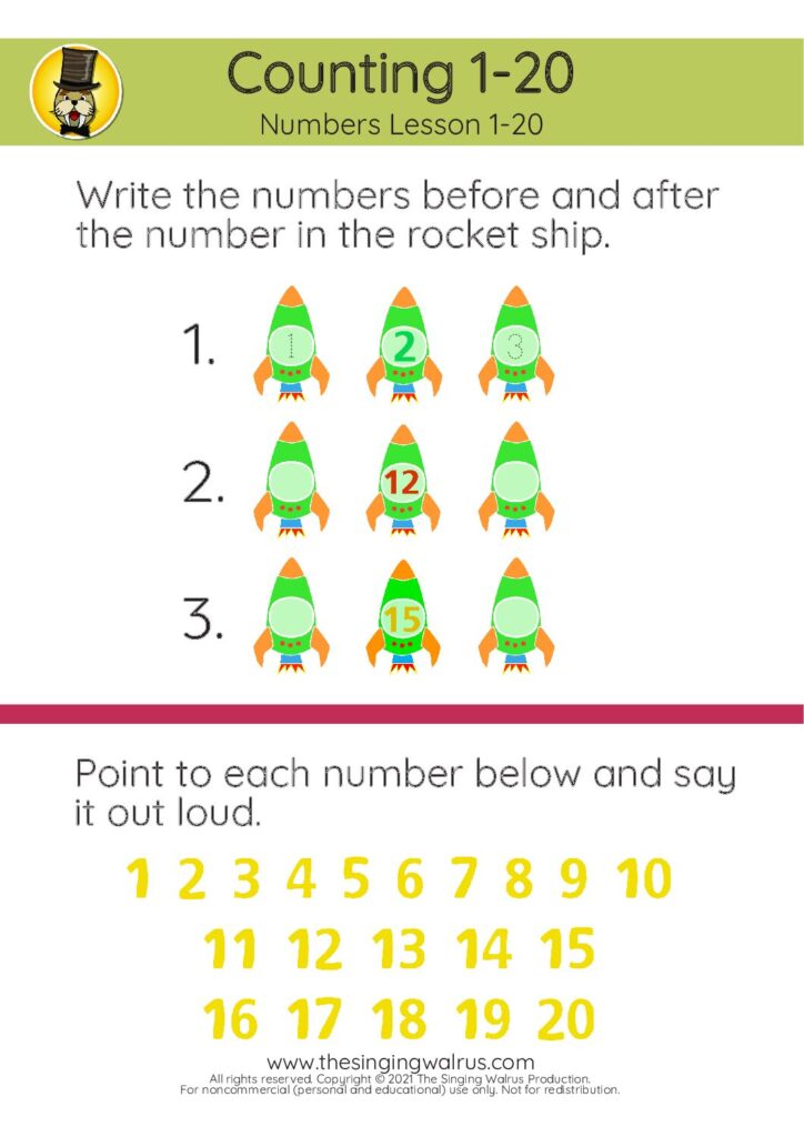 1-20 Lesson rocket ships 