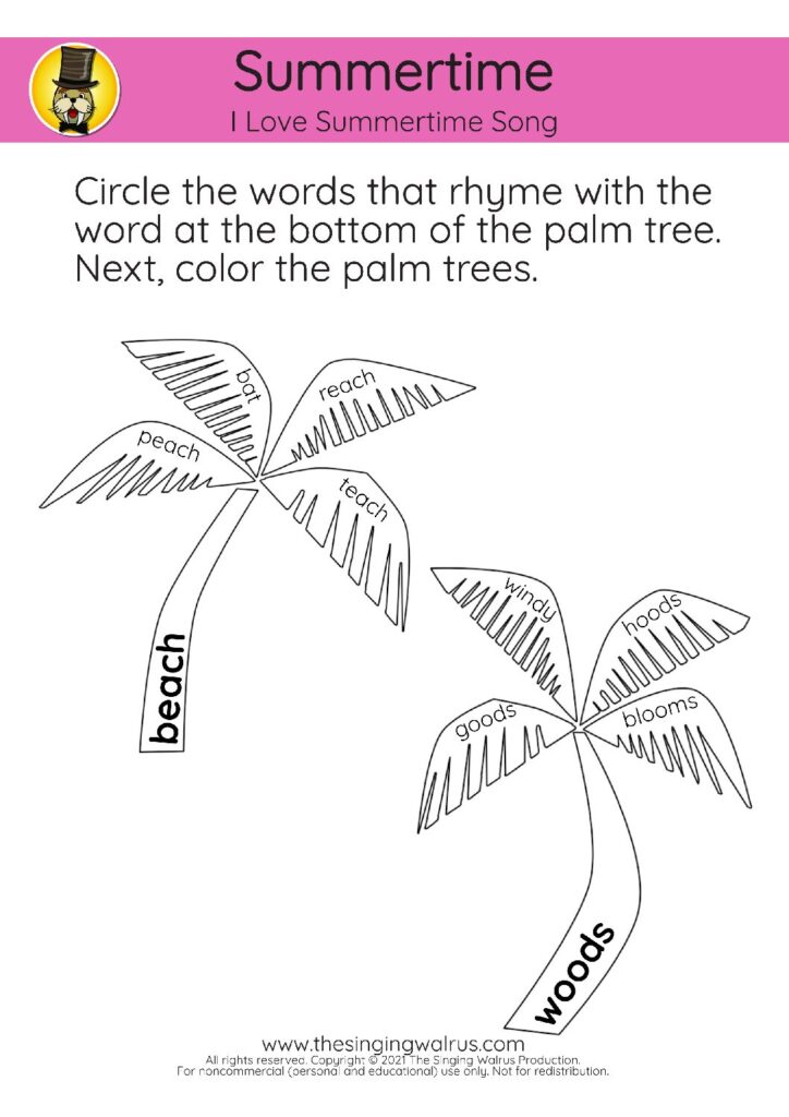 Summertime rhyme 