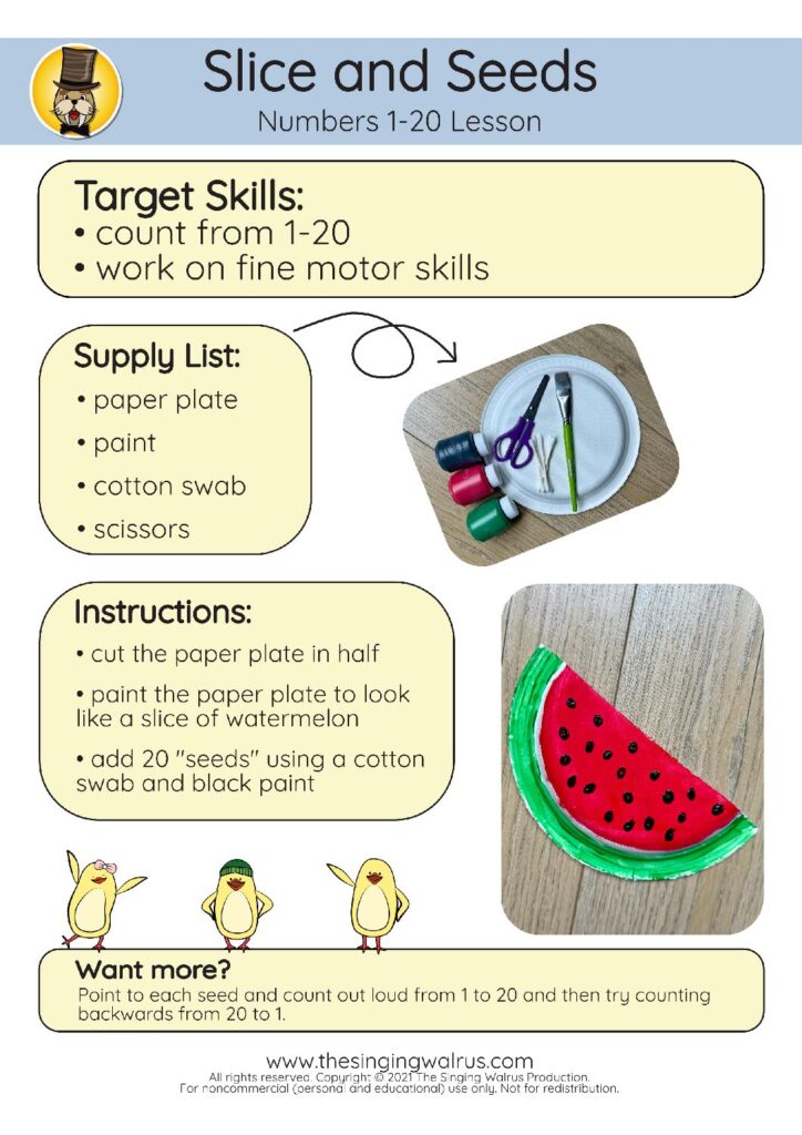 1-20 Lesson silce and seeds