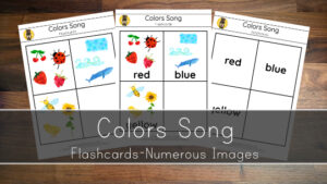 Colors Song – Flashcards Numerous Images