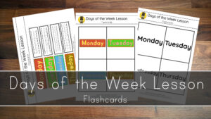 Days of the Week Lesson – Flashcards