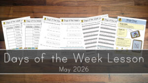 Days of the Week Lesson Printables