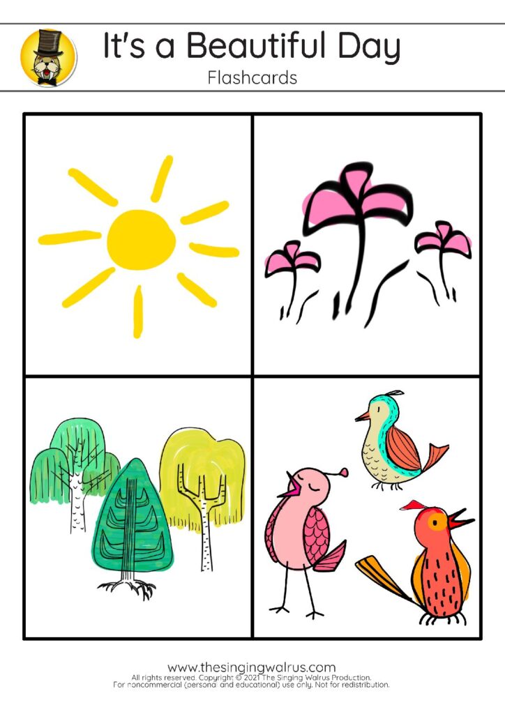 Beautiful Day Flashcards Images