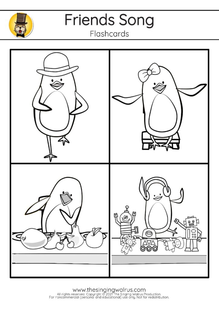 Friends Song Flashcards Images